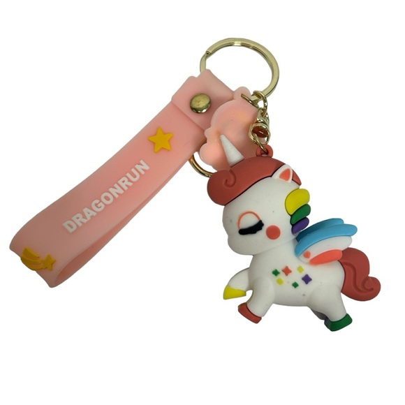 Dragon Run Unicorn 3D Silicone Keychain - Picture 3 of 8